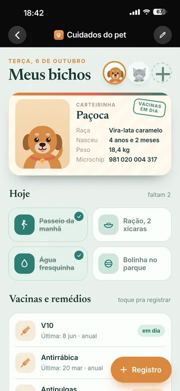 Cuidados do pet